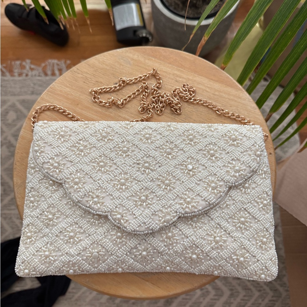 White Beaded Purse | Bridal Must-Have - Picture 2 of 5